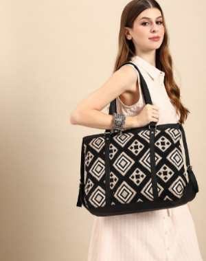 Anouk Geometric Printed Oversized Shopper Tote Bag