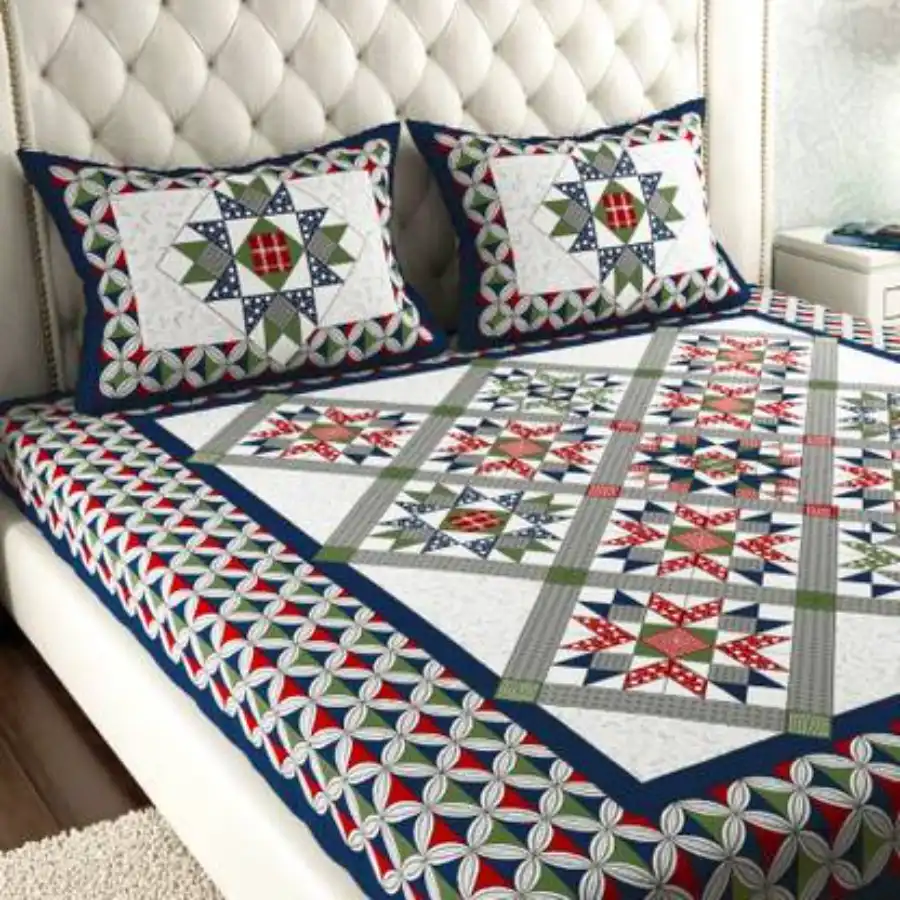 Cotton Double Jaipuri Prints Flat Bedsheet