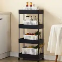 4-Layer Rolling Storage Rack with Wheels