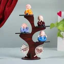 Floweraura Set of 4 Buddha Monk