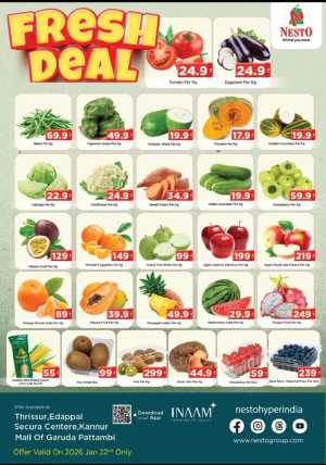 Fresh Deals In Nesto Hypermarket Kannur,Thrissur,Palakkad