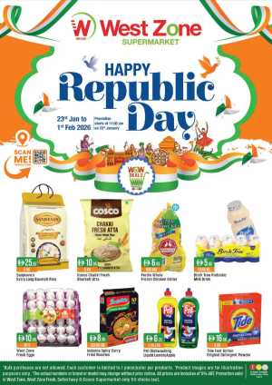 Republic Day Sale In West Zone Supermarket Dubai,Abu Dhabi,Sharjah / Ajman