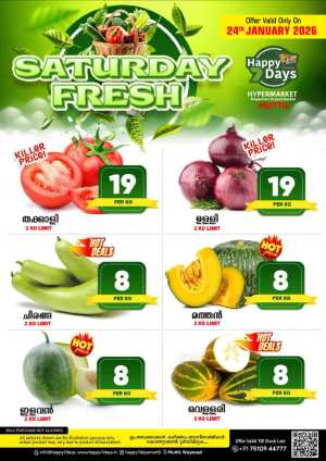 Saturday fresh In Happy 7 Days Wayanad