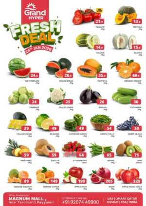 Fresh deals In Grand Hypermarket Kannur