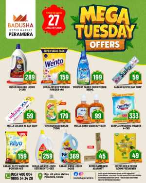 Mega Tuesday offer In Badusha Hypermarket Calicut