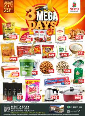 3 Mega days In Nesto Hypermarket Calicut