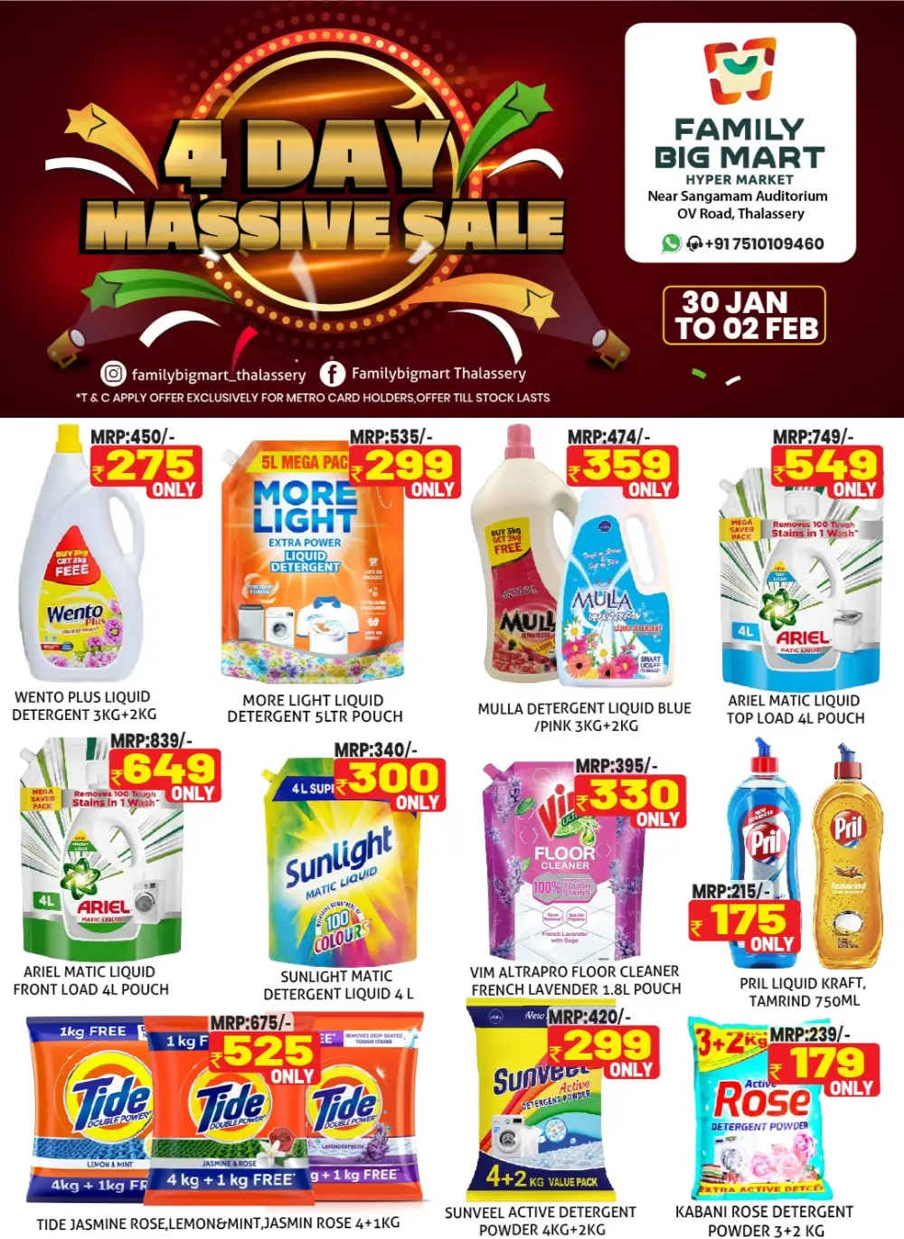 4 Day massive sale