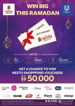 Ramadan Beauty Offers & AED 50,000 Giveaway In Nesto Hypermarket Dubai,Abu Dhabi,Sharjah / Ajman,Al Ain,Fujairah,Ras al Khaimah,Umm al Quwain