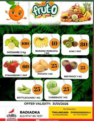 Fresh deals In Chillis Hypermarket Kasaragod