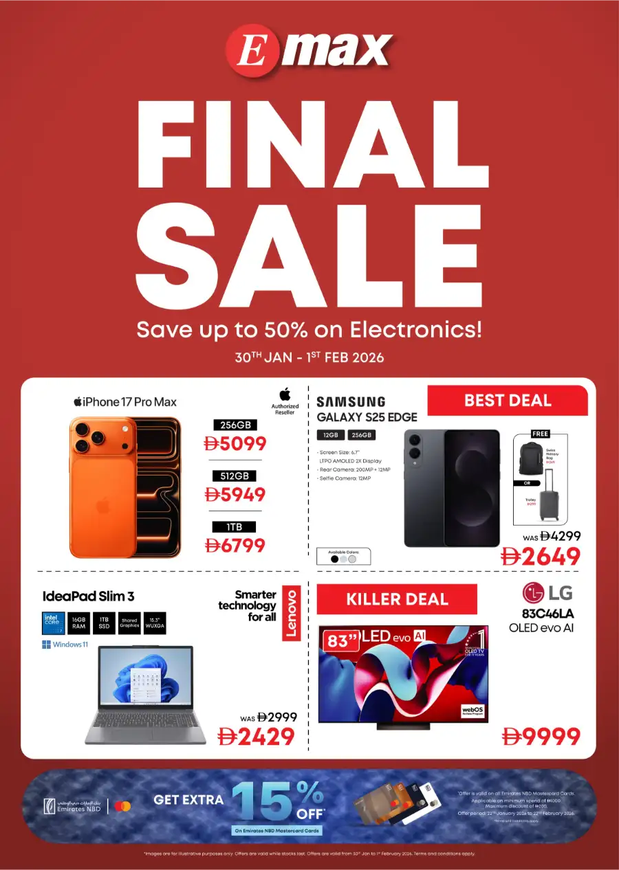 Final Sale 2026 Electronics Deals