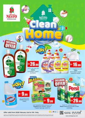Home Cleaning & Detergent Deals In Nesto Hypermarket Dubai,Abu Dhabi,Sharjah / Ajman,Al Ain,Fujairah,Ras al Khaimah
