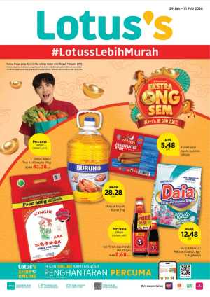 Chinese New Year Sale – Grocery & Fresh Food Offers In Lotus's Kuala Lumpur,Labuan,Putrajaya,Johor,Kedah,Kelantan,Malacca,Negeri Sembilan,Pahang,Penang,Perak,Perlis,Sabah,Sarawak,Selangor,Terengganu