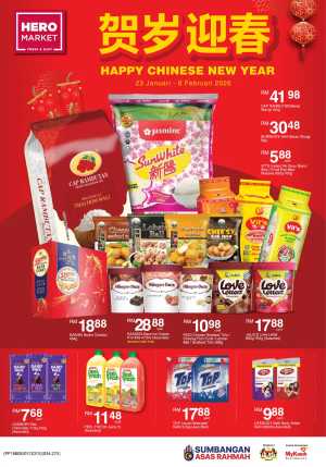 Chinese New Year Mega Grocery & Household Deals In HeroMarket Kuala Lumpur,Putrajaya,Johor,Negeri Sembilan,Penang,Selangor