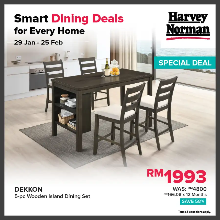 Up to 50% + 9% Off Smart Dining Furniture