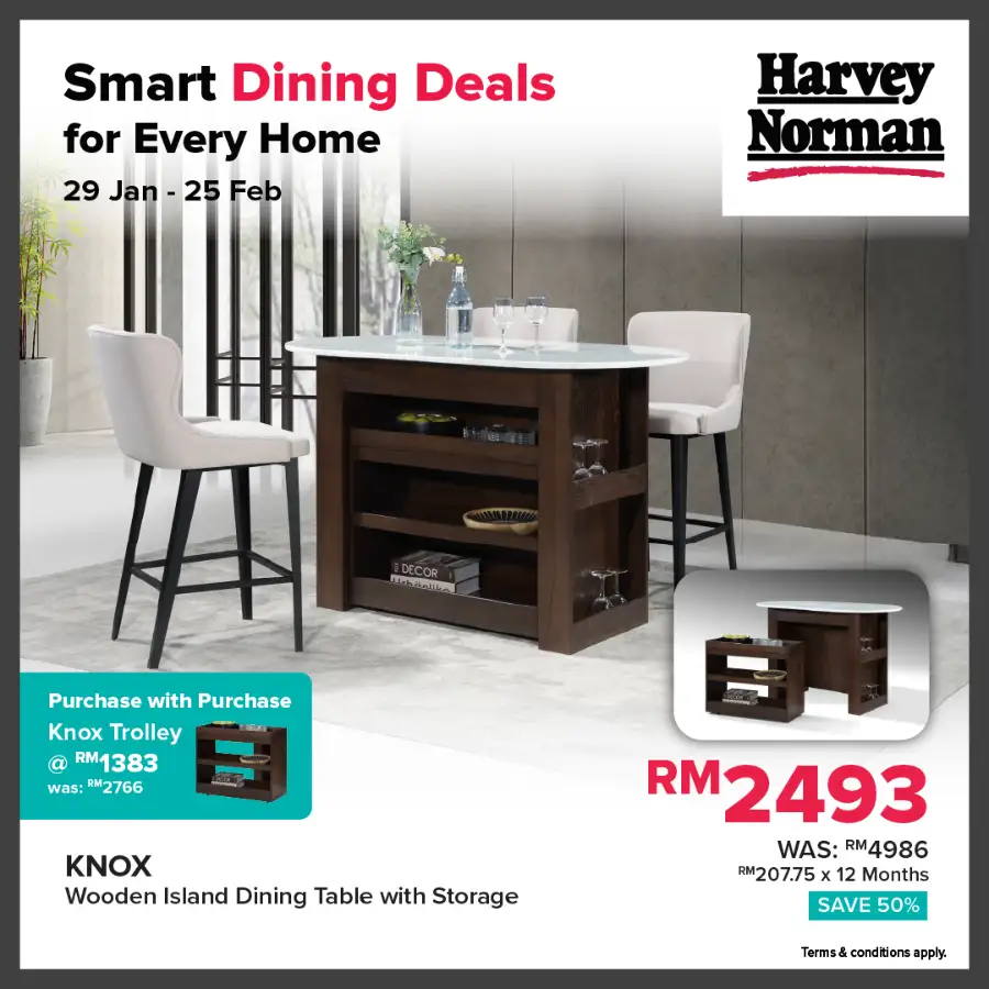 Up to 50% + 9% Off Smart Dining Furniture
