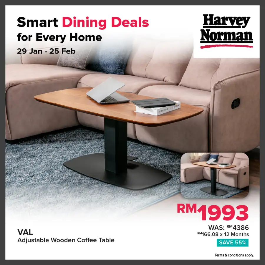 Up to 50% + 9% Off Smart Dining Furniture