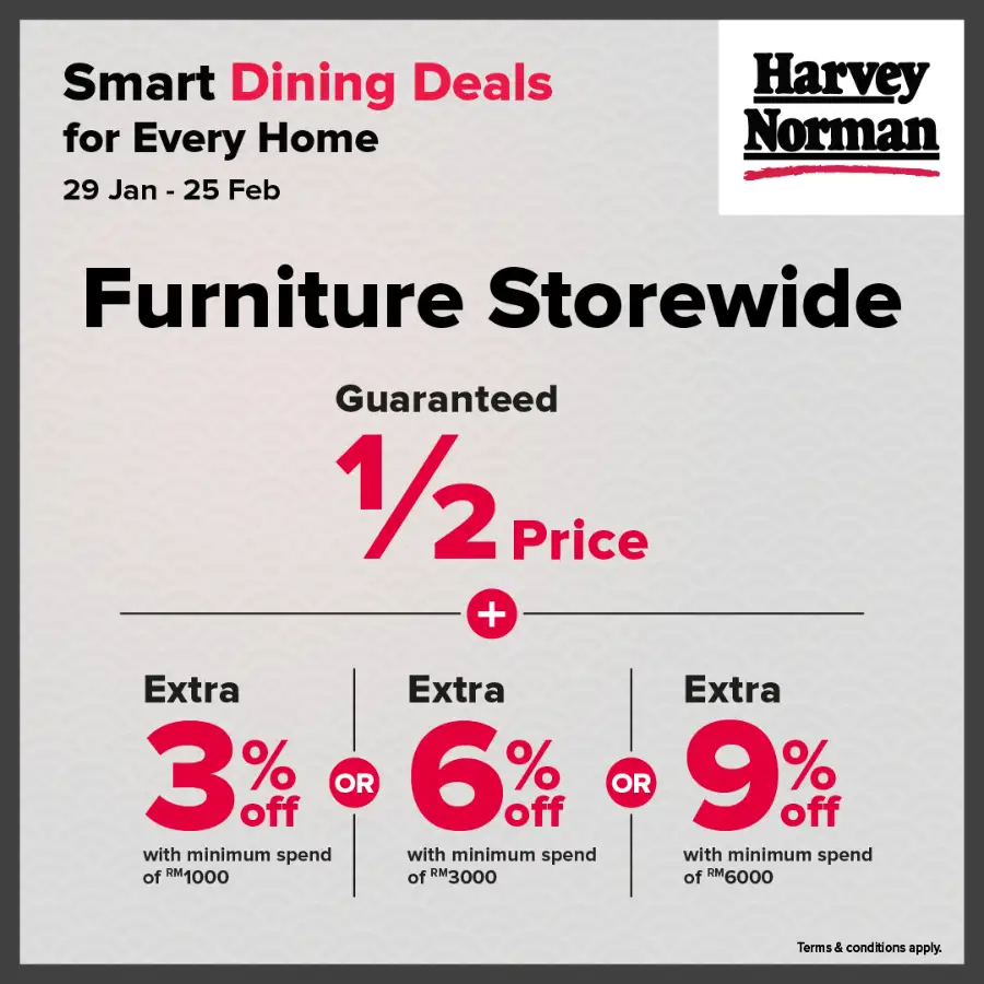 Up to 50% + 9% Off Smart Dining Furniture