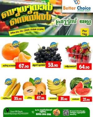 Wednesday sale In Better Choice Malappuram