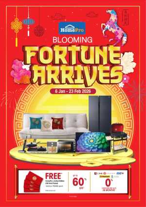 CNY Home Furniture & Appliance Sale Up To 60% Off In HomePro Kuala Lumpur,Putrajaya,Johor,Malacca,Penang,Perak,Selangor