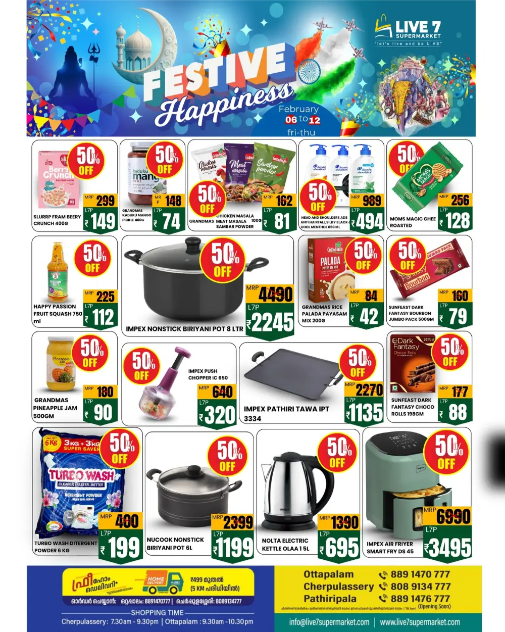 Festive Happiness Sale: 50% Off Groceries & Appliances