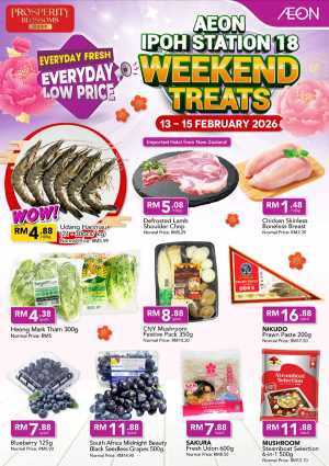 Weekend Treats Grocery Deals Feb 13-15 In Aeon Kuala Lumpur,Labuan,Putrajaya,Johor,Kedah,Kelantan,Malacca,Negeri Sembilan,Pahang,Penang,Perak,Perlis,Sabah,Sarawak,Selangor,Terengganu