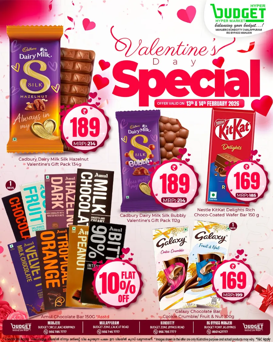 Valentine’s Special: 50% Off Teddy Bears & Chocolates