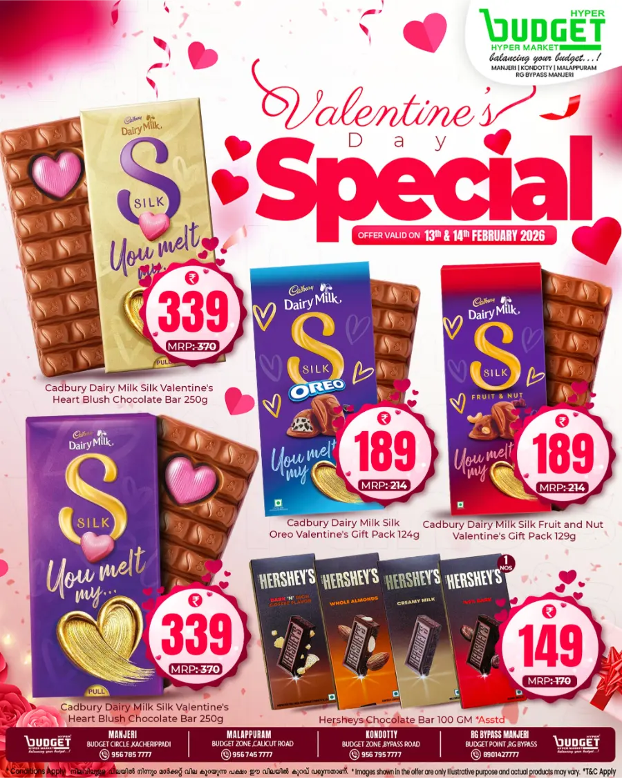 Valentine’s Special: 50% Off Teddy Bears & Chocolates