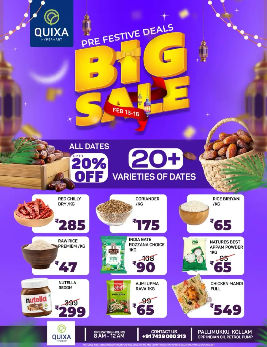 Big Sale & Ramadan Food Kits at Pallimukku