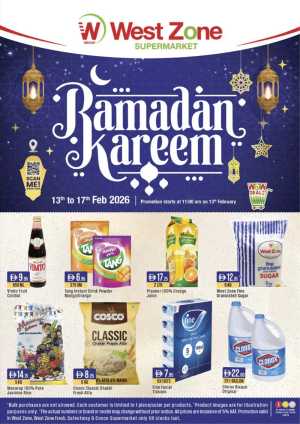 Ramadan Kareem Deals In West Zone Supermarket Dubai,Abu Dhabi,Sharjah / Ajman