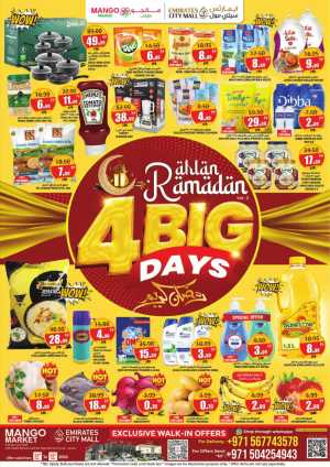 Ahlan Ramadan 4 Big Days Offers & Grocery Deals In Mango Hypermarket Sharjah / Ajman