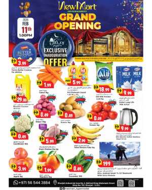 Grand Opening Sale & Offers In New Mart Hypermarket Sharjah / Ajman
