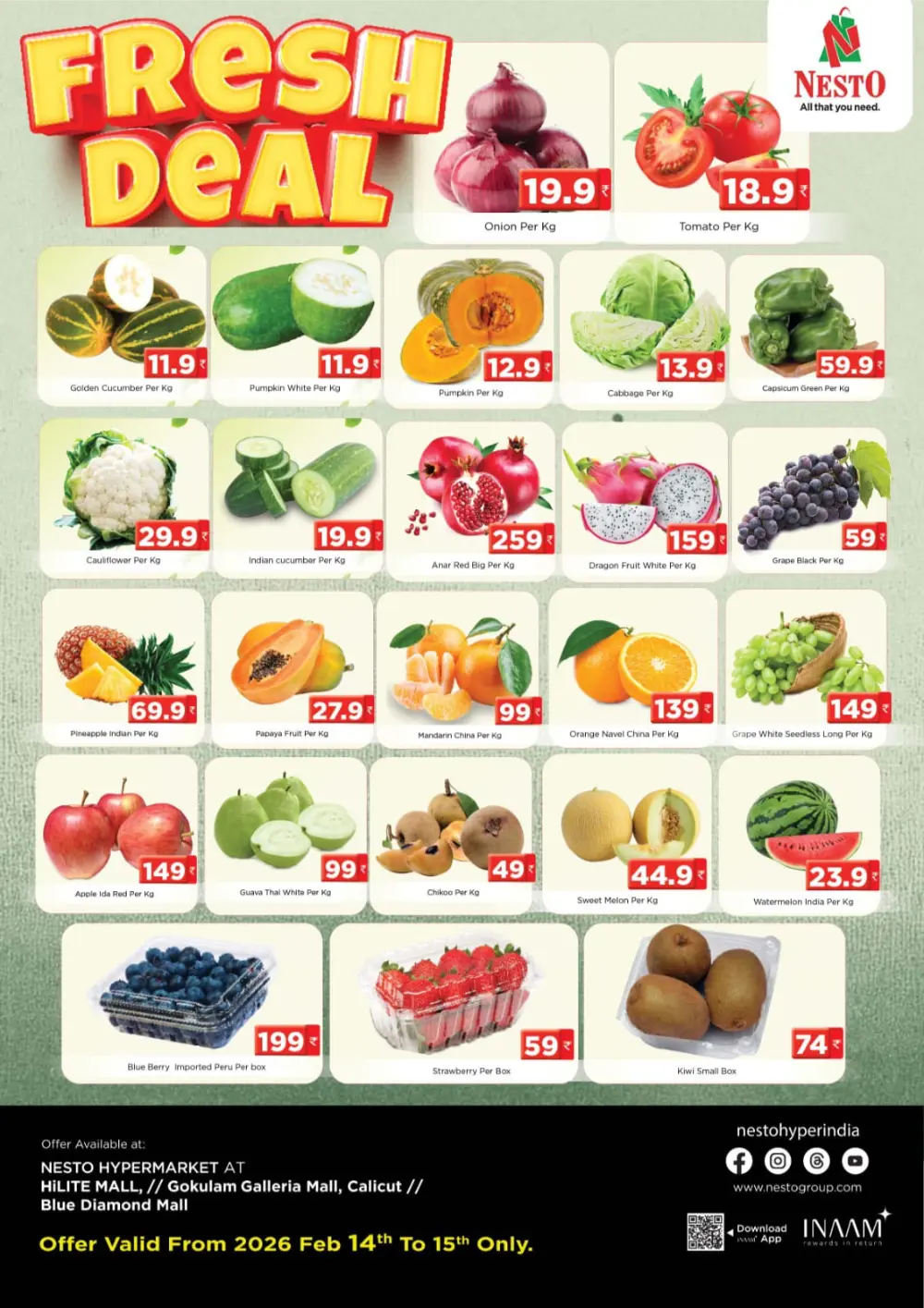 Fresh Vegetable & Fruit Offers