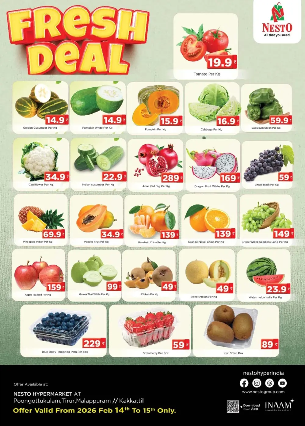 Fresh Vegetable & Fruit Offers