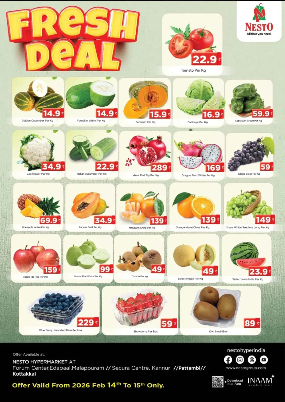 Fresh Vegetable & Fruit Offers