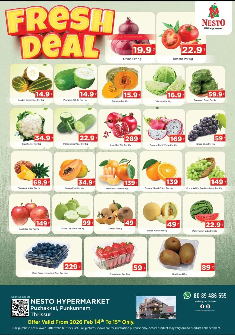 Fresh Vegetable & Fruit Offers
