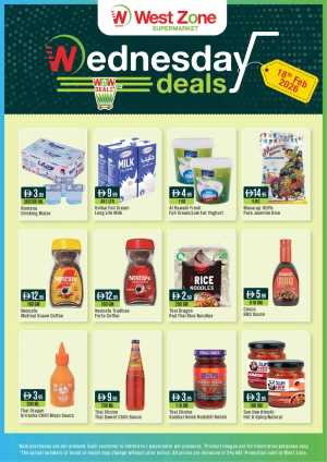 Wednesday Deals In West Zone Supermarket Dubai,Abu Dhabi,Sharjah / Ajman
