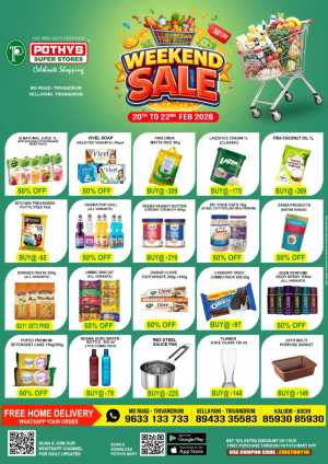 Weekend Sale In Pothys Superstores Ernakulam,Trivandrum