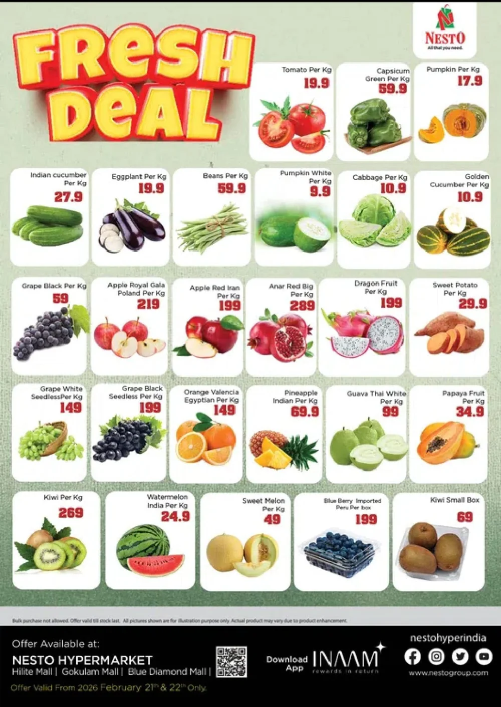 Fresh Vegetable & Fruit Offers