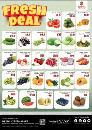 Fresh Vegetable & Fruit Offers In Nesto Hypermarket Calicut