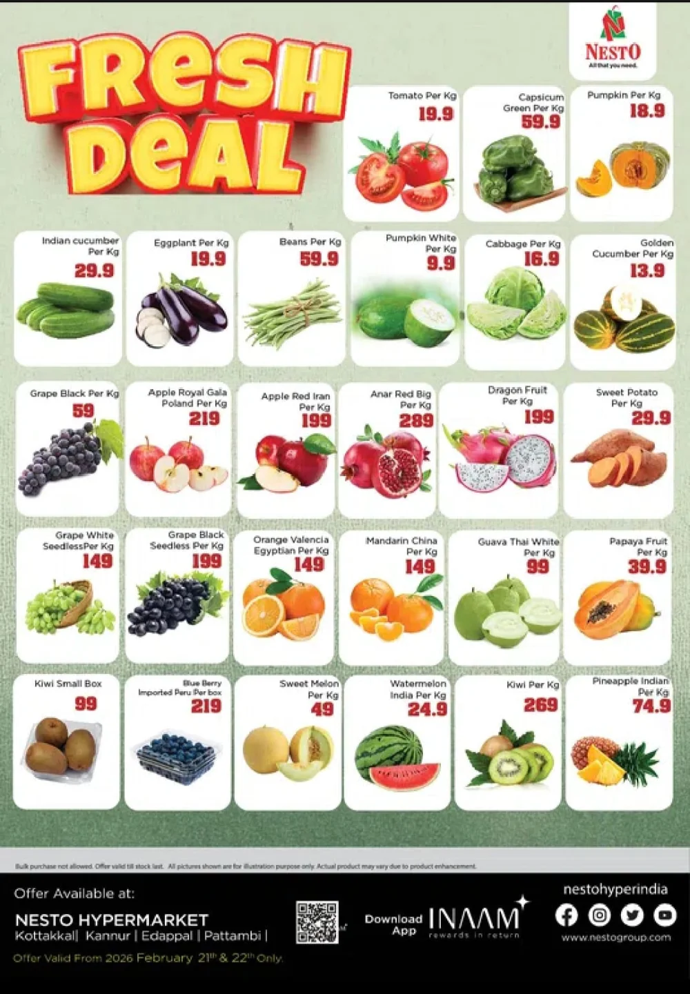 Fresh Vegetable & Fruit Offers