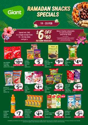 Ramadan Snack Deals 2026 | $6 Return Voucher In Giant Singapore