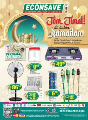 Ramadan 2026 Jom Jimat Deals & Raya Essentials In Econsave Kuala Lumpur,Labuan,Putrajaya,Johor,Kedah,Kelantan,Malacca,Negeri Sembilan,Pahang,Penang,Perak,Perlis,Selangor,Terengganu