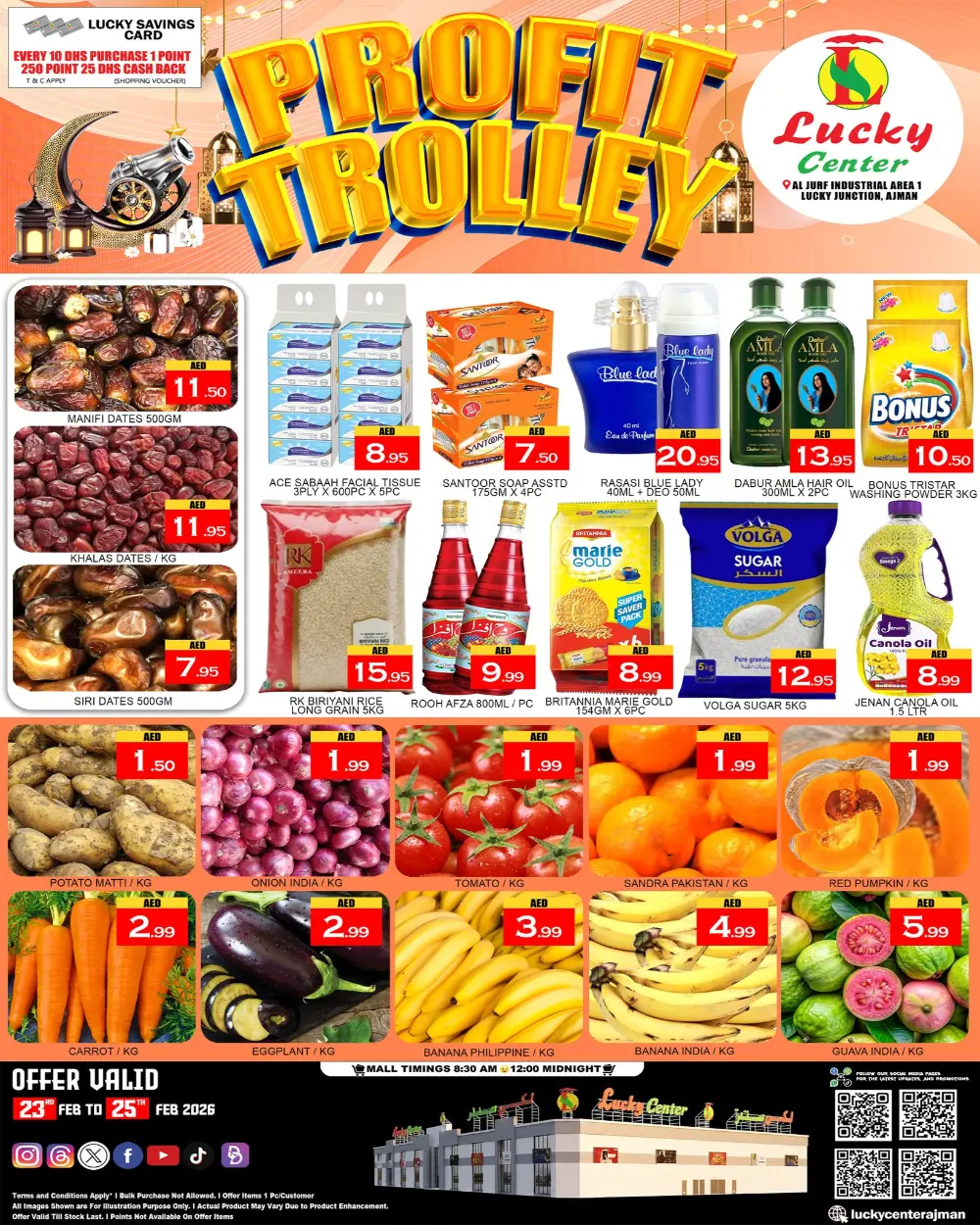 Lucky Center | Profit Trolley Grocery & Home Deals | Ajman | Feb 23-25