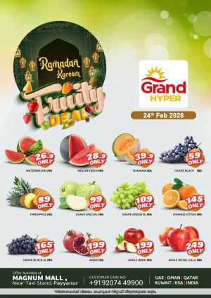 Fresh deals In Grand Hypermarket Kannur