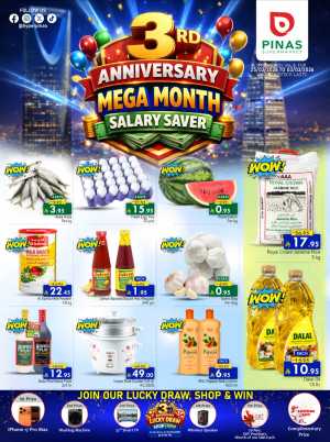 PINAS Supermarket Riyadh | 3rd Anniversary Mega Sale Deals In Pinas Supermarket Riyadh