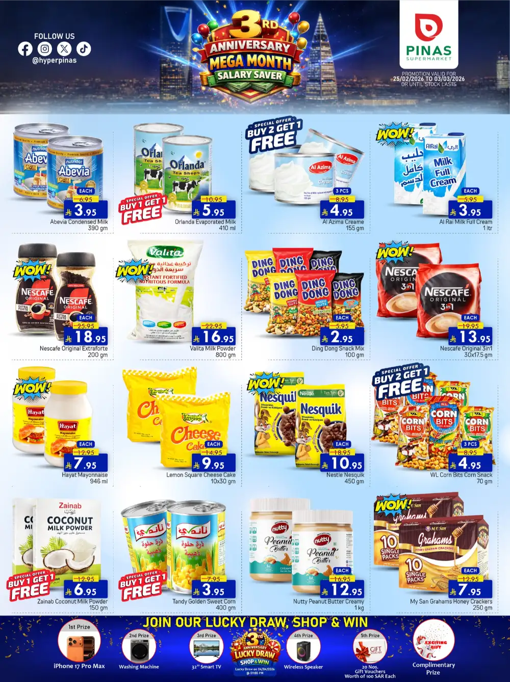 PINAS Supermarket Riyadh | 3rd Anniversary Mega Sale Deals