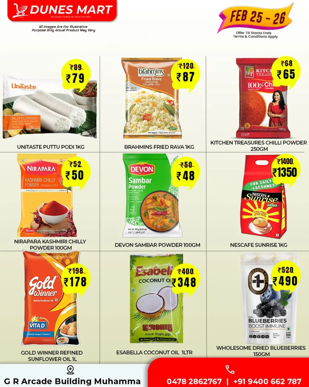 Dunes Mart Muhamma | Midweek Grocery Sale Feb 25–26