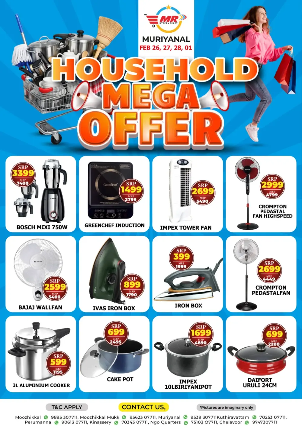 MR Hypermarket Muriyanal | Household Mega Offer Feb 26 - Mar 01