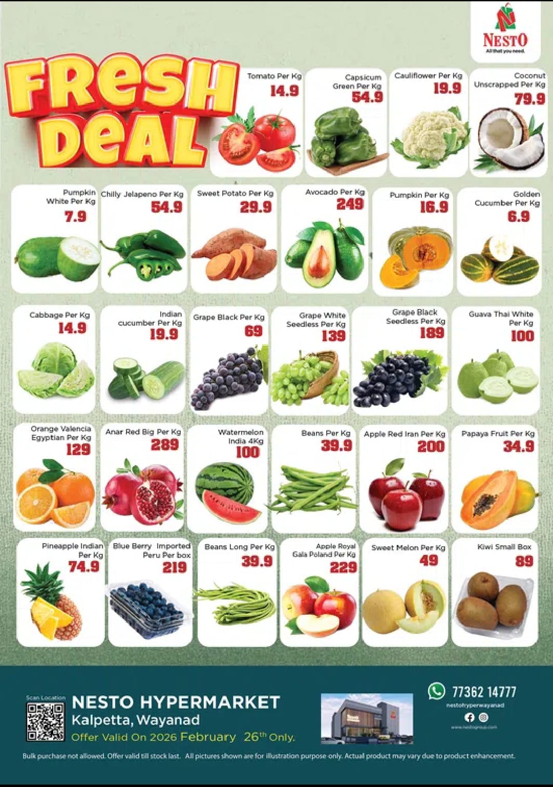 Today's Fresh Vegetable & Fruit Offers