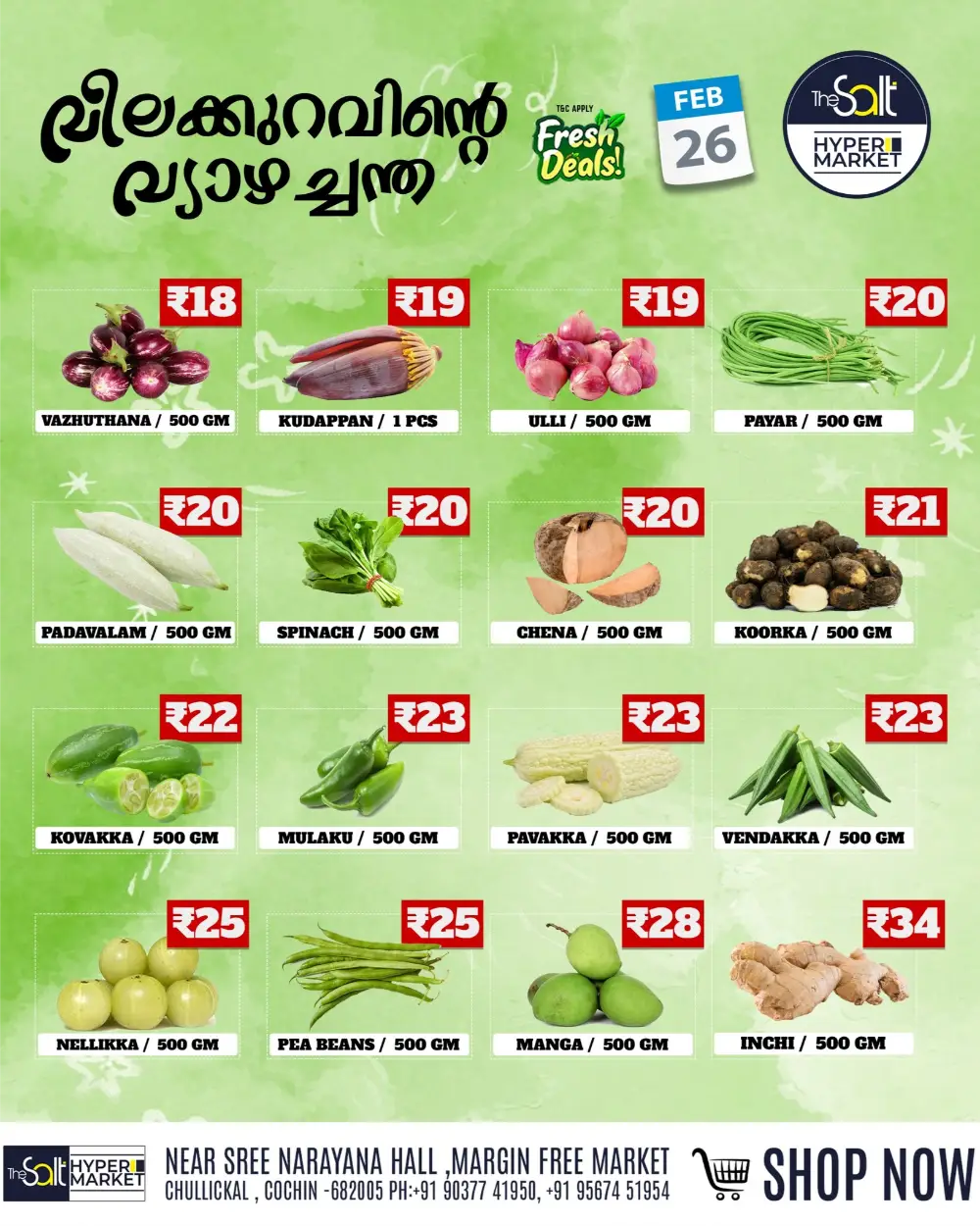 Today's Fresh Vegetable & Fruit Offers